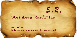 Steinberg Rozália névjegykártya